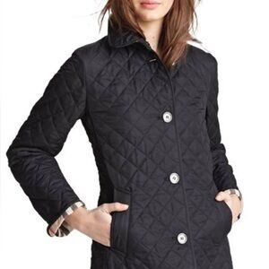 Burberry Black Copford Quilted  Jacket size XS